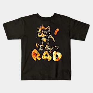 Skater Cat | Hardcore Cat | Radical Cat | Skate or Die Kids T-Shirt